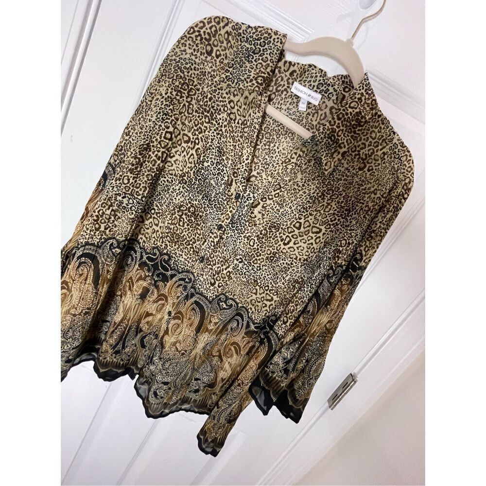 Fashion Bug women’s blouse animal print size 2X